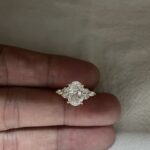 2.45-Carat Oval Lab-Grown Diamond Ring: E Color, VVS1 Clarity with Side Accents in 18K Yellow Gold