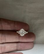 2.45-Carat Oval Lab-Grown Diamond Ring: E Color, VVS1 Clarity with Side Accents in 18K Yellow Gold
