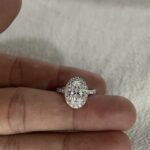 3-Carat Oval Lab-Grown Diamond Ring: D Color, VS1 Clarity in 14K White Gold