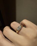 Stunning Marquise-Cut Bezel Ring | 18K Gold Lab Grown Diamond