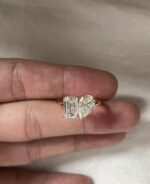 2.00ct Two-Stone Lab-Grown Diamond Ring:  D Color, VVS1 Clarity in 18K Yellow Gold