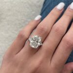 5.83-Carat Cushion-Cut Lab-Grown Diamond Ring: D Color, VVS1 Clarity in 18K White Gold