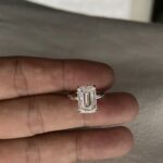 5.21-Carat Emerald-Cut Lab-Grown Diamond Ring: D Color, VS1 Clarity in 14K White Gold
