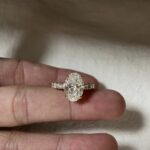 5-Ct Lab-Grown Oval Diamond Ring: E Color, VVS2 Clarity with 2.2ct Side Stones in 18K Gold