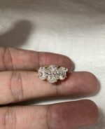 6.50-Carat Three-Stone Oval Lab-Grown Diamond Ring: E Color, VVS1 Clarity in 18K Yellow Gold